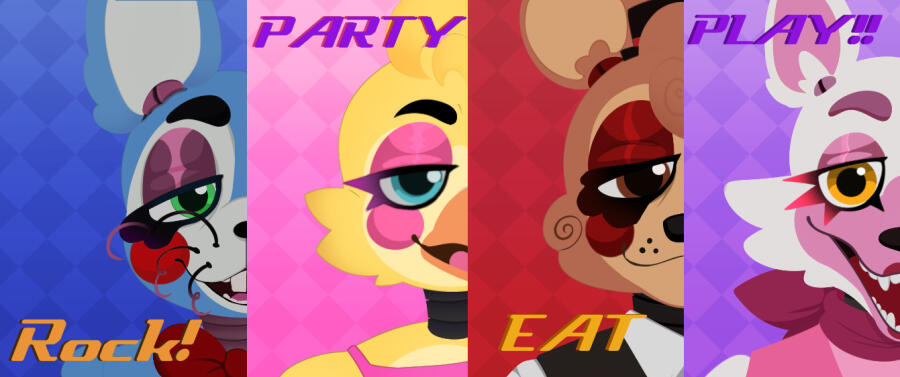 FNAF 2 model design poster