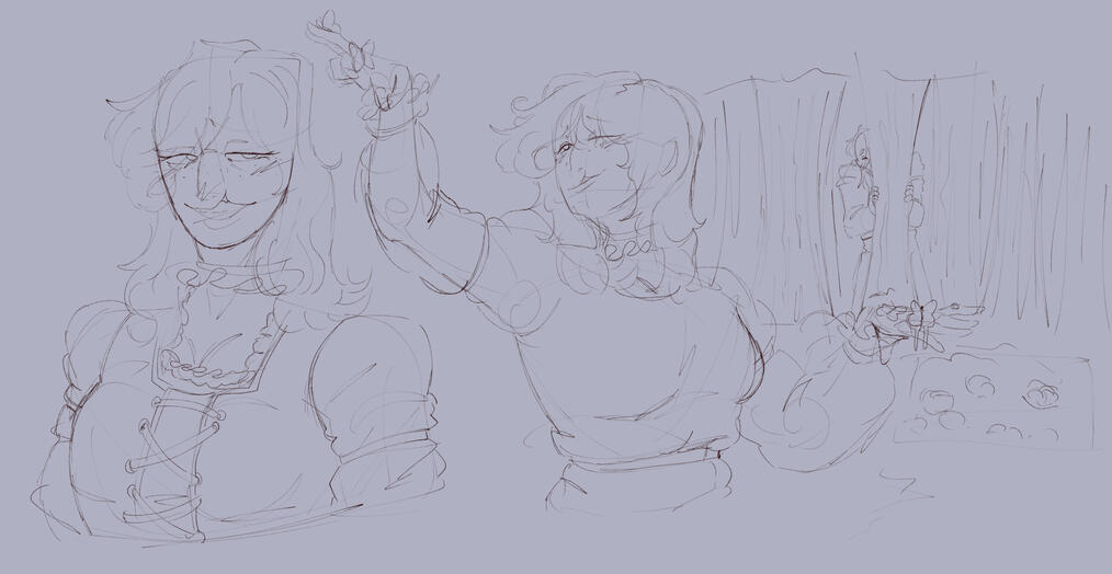 Eloise doodles (+ meathead/abbadon)